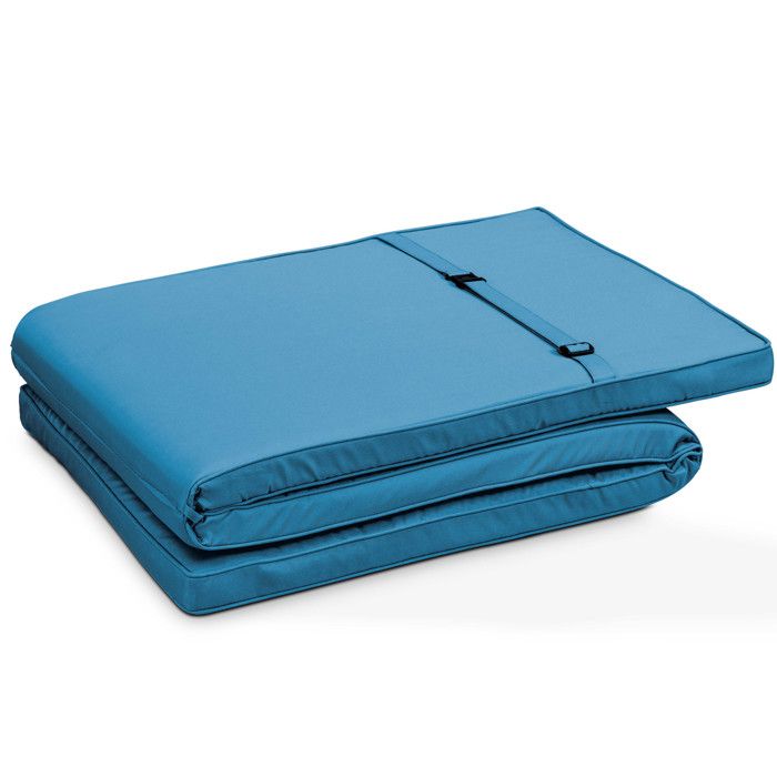 Lot 2 coussins bain de soleil polyester bleu 186 x 53 x 5 cm Picchu - Oviala