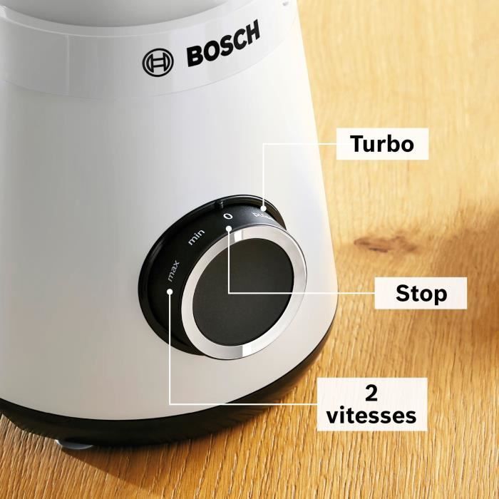 Blender sous vide 2-en-1 - BOSCH - VitaPower Série 8 MMBV625M - 1000 W - Inox / Noir