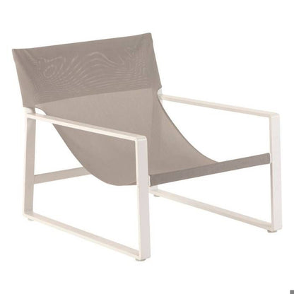 Fauteuil relax de jardin "Lambinio" blanc en aluminium en acier traité en epoxy - Hespéride