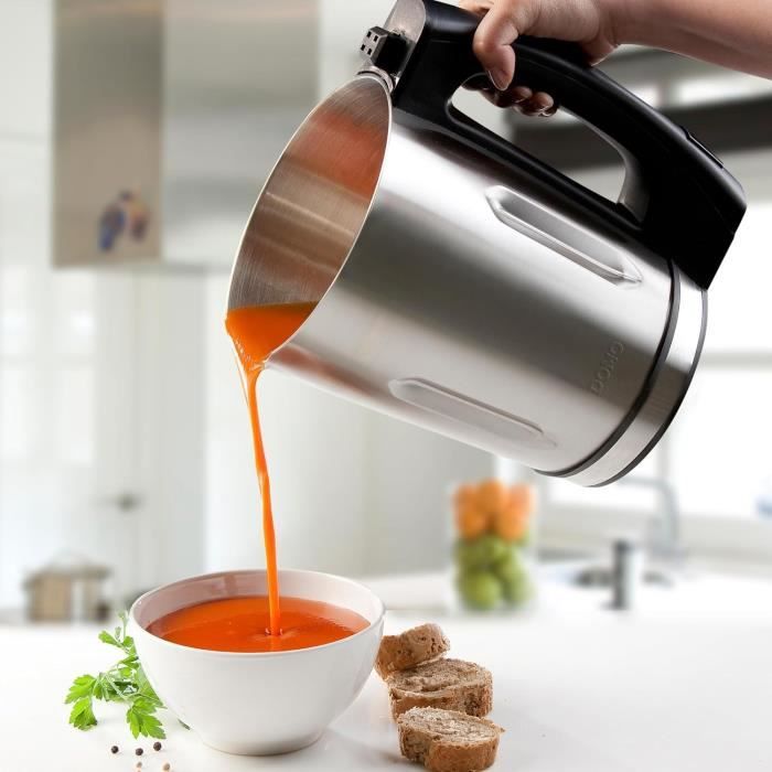 Blender chauffant DOMO – gris - 2,2 L – 7 programmes – 1000 Watt - DO716BL
