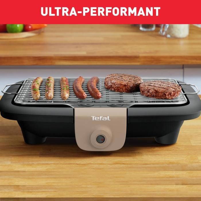 MOULINEX BBQ ELECTRIQUE BG135812 ACCESSIMO PIEDS 2100 W GRILLE AMOVIBLE