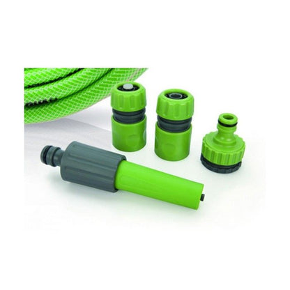 Tuyau d'arrosage 19mm 25m KIT PVC lance multi jet+ 2 raccords + nez de robinet VITO