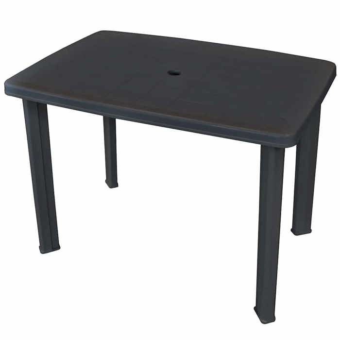 Table de jardin - vidaXL - 101 x 68 x 72 cm - Plastique - Blanc - Résistante aux intempéries