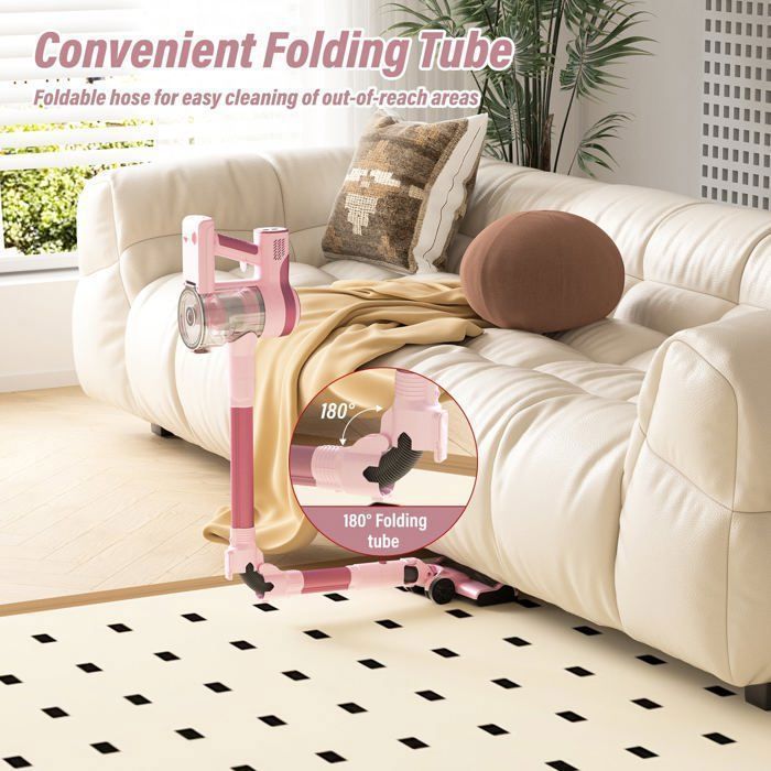 Aspirateur balai - STANEW - 45000Pa/550W - Pliable 180° - 40 min autonomie - Brosse anti-emmêlement