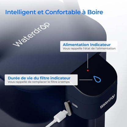 Waterdrop Carafe Filtrante Èlectrique Instantanée 3,5 L, Filtre à Eau de 3 Mois, Système d'Eau Potable Extérieur(3)
