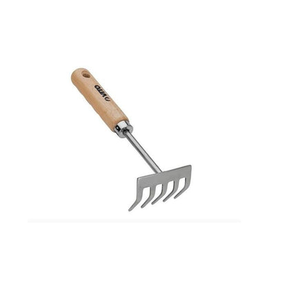 Kit 9 outils de jardin Manche bois Hêtre Inox et Fer forgés à la main  VITO