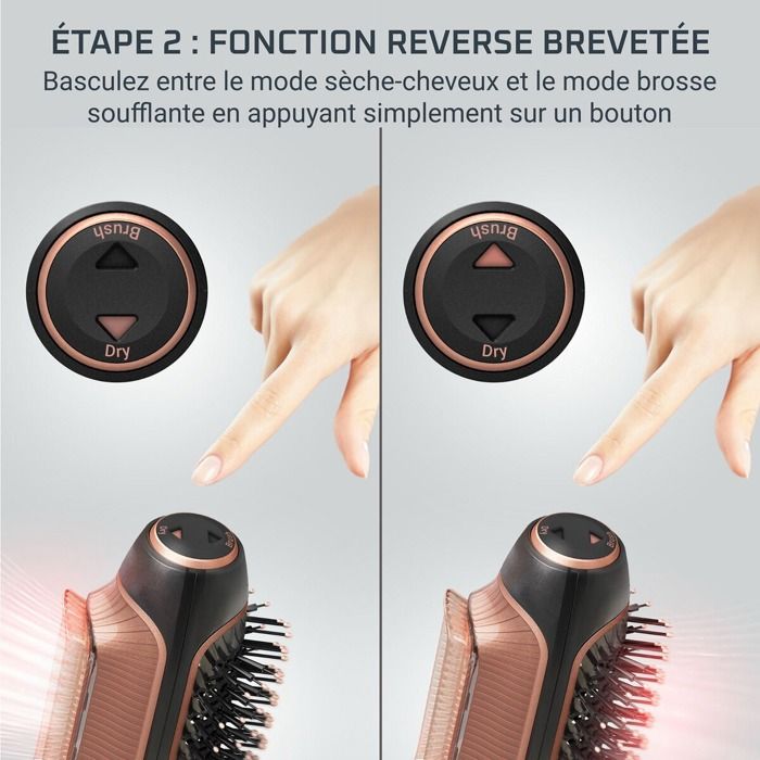 Calor Hair Therapist™ Brosse réparatrice vapeur, Soin des cheveux, CF9940C0