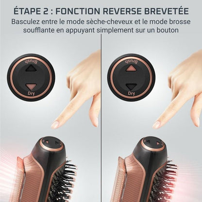 Calor Hair Therapist™ Brosse réparatrice vapeur, Soin des cheveux, CF9940C0