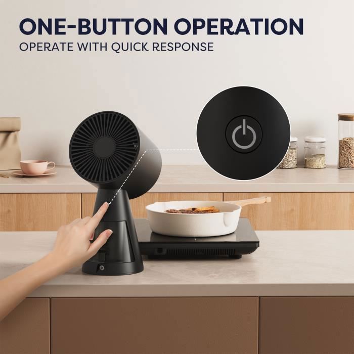 CIARRA Hotte Aspirante Portable Pose Libre Extracteur de Cuisine 3pcs Filtres Blanc