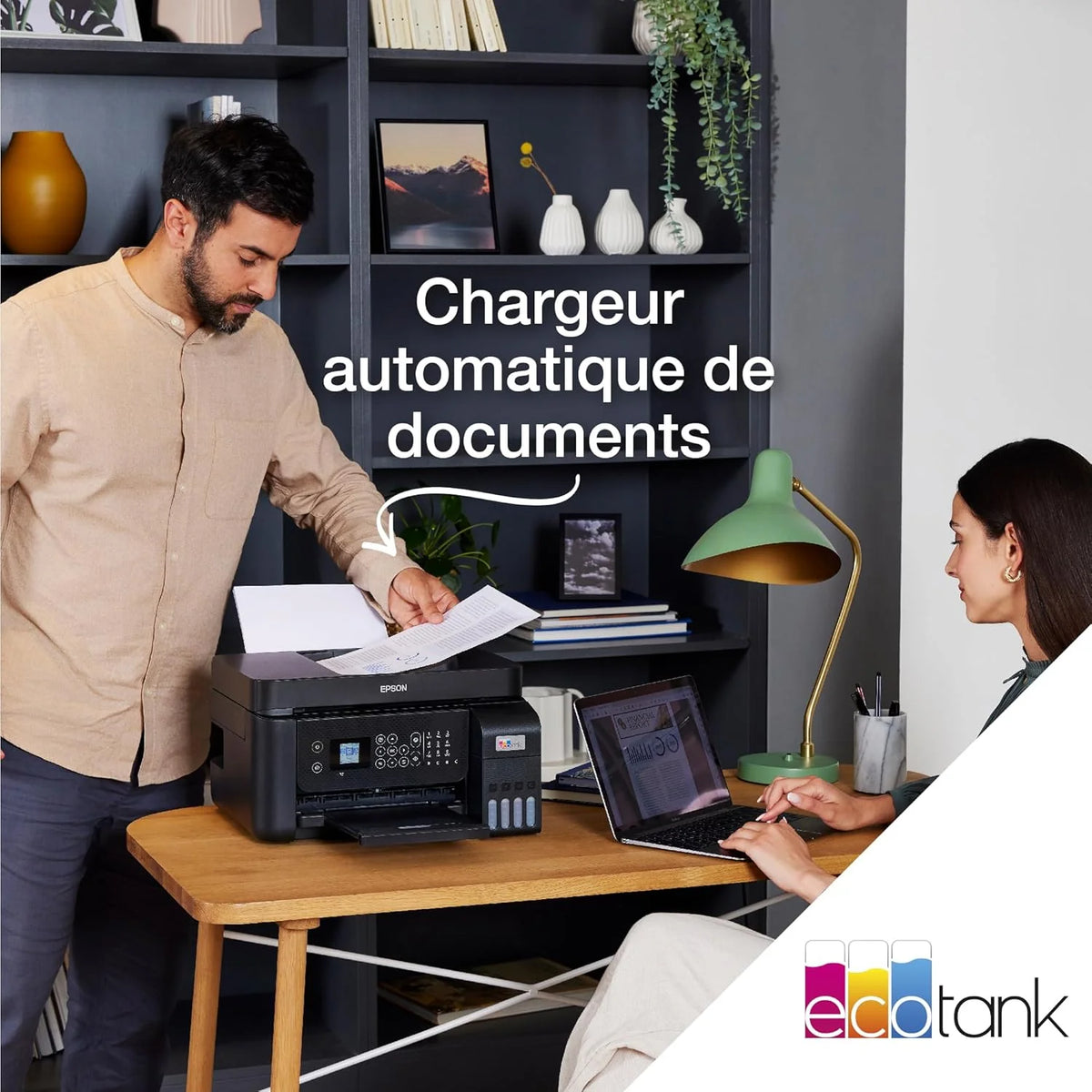 Imprimante multifonction A4 Wi-Fi ET-4800 équipée de réservoirs d’encre, avec jusqu’à 3 ans d’encre inclus