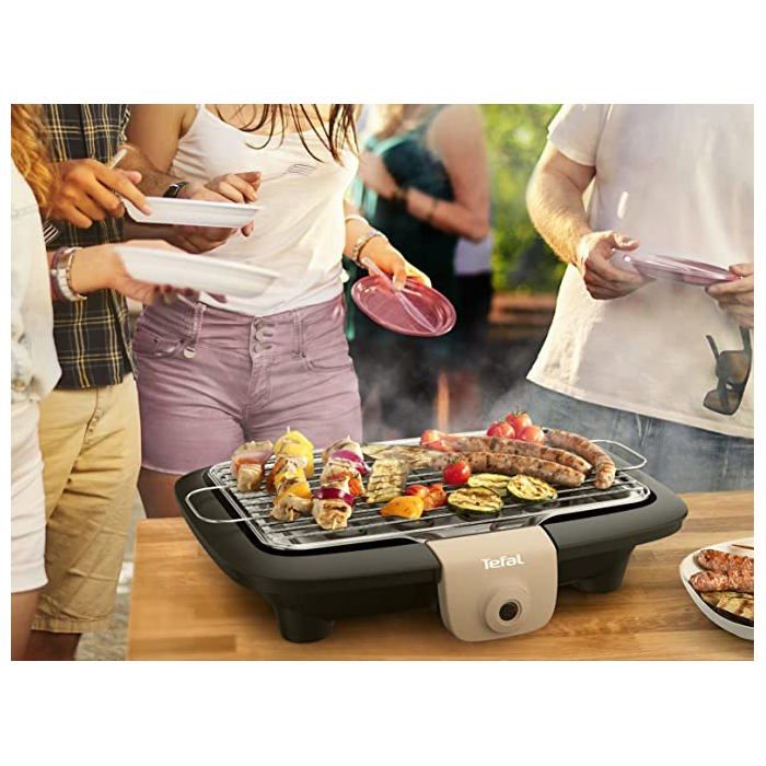 MOULINEX BBQ ELECTRIQUE BG135812 ACCESSIMO PIEDS 2100 W GRILLE AMOVIBLE