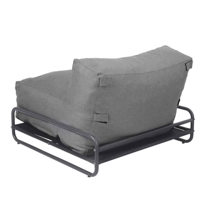 Chauffeuse pour salon de jardin modulable avec structure jaune clair  Mixi, Oviala