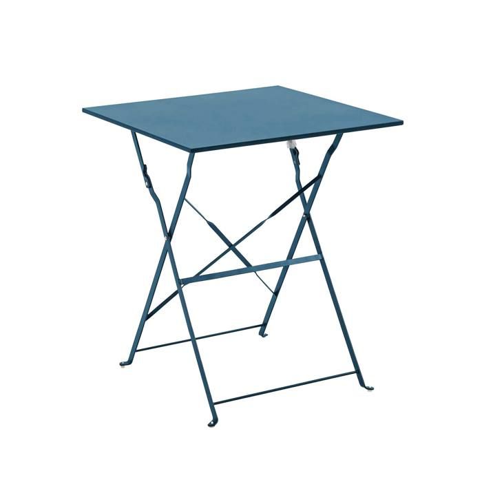 Table de jardin et 2 chaises acier 60 cm vert cactus Rome - Oviala