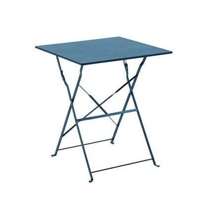 Table de jardin et 2 chaises acier 60 cm vert cactus Rome - Oviala