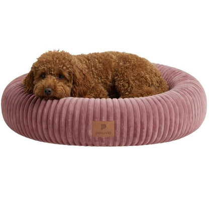 Grand lit pour chien PELUVIO Koya - Moelleux - Avec coussin - 75 x 75 cm - Rose