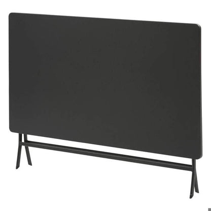 Table de jardin pliante carrée "Greensboro" pétrole 2 places en acier traité époxy - Hespéride