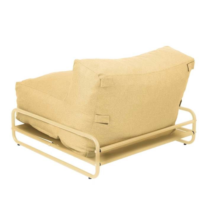 Chauffeuse pour salon de jardin modulable avec structure jaune clair  Mixi, Oviala