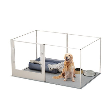 Parc pour Petits Animaux Enclos Lapin Intérieur Rongeur Chiot Cochon d'Inde - 6 Panneaux - 124x63x40cm