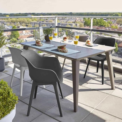 Chaises de jardin - KETER - AKOLA - Lot de 2 en résine - Gris olive - Dossier ergonomique