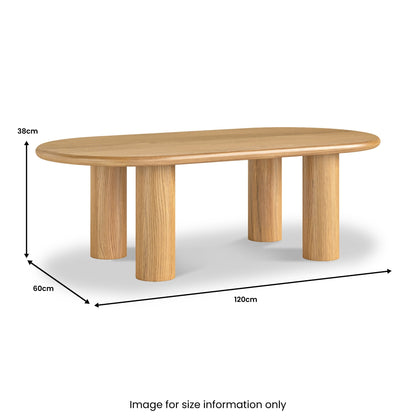 Arden Oak Oval Coffee Table