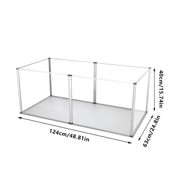 Parc pour Petits Animaux Enclos Lapin Intérieur Rongeur Chiot Cochon d'Inde - 6 Panneaux - 124x63x40cm