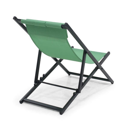 Lot de 2 transats en aluminium anthracite Santiago - Oviala