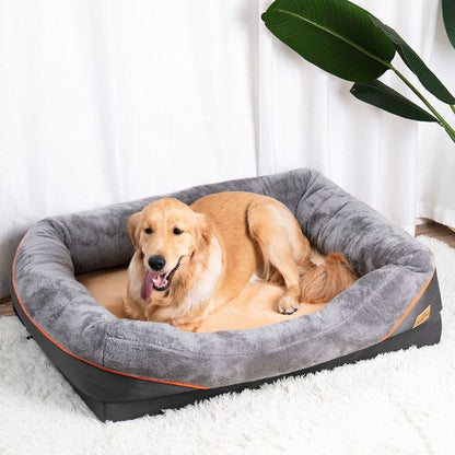 BingoPaw Panier Chien XXL Lit pour Chien Grande Taille Coussin pour Chien Déhoussable Orthopétique 97 x 72 x 30 cm