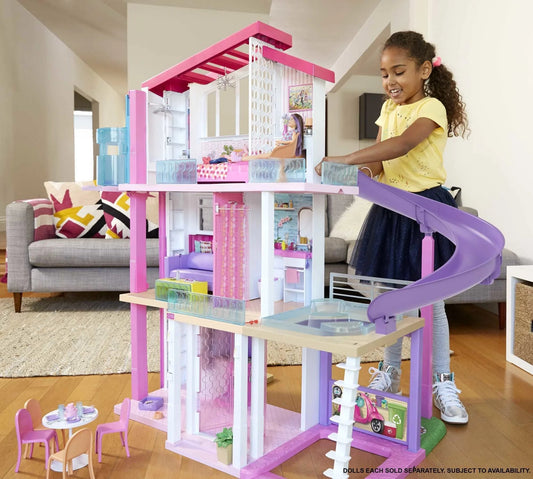 2025 Casa delle bambole Barbie DreamHouse con oltre 70 accessori,ascensore funzionante,luci e suoni -