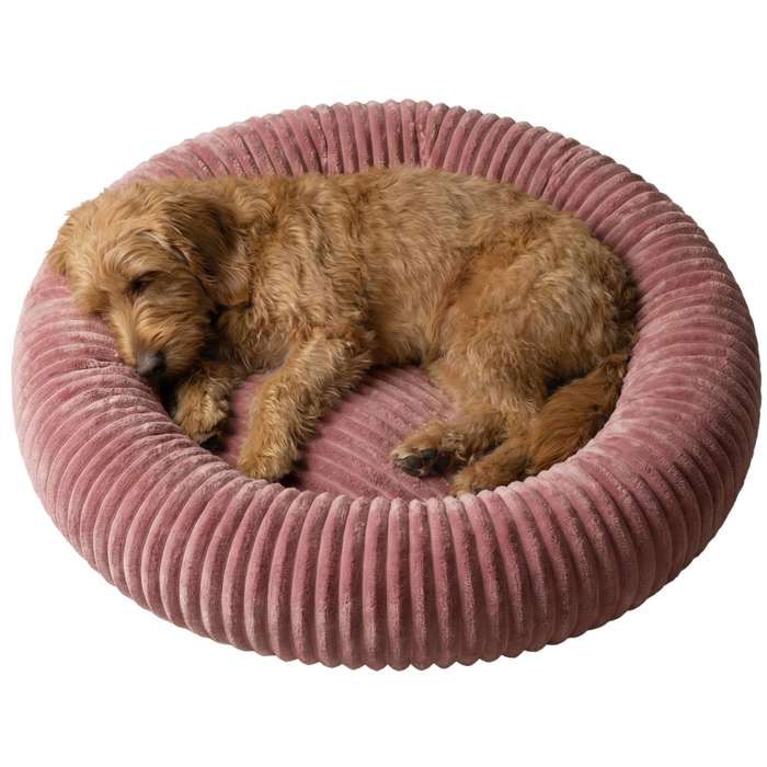 Grand lit pour chien PELUVIO Koya - Moelleux - Avec coussin - 75 x 75 cm - Rose