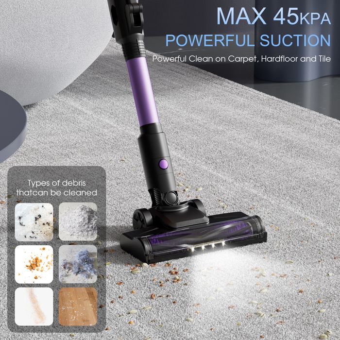 Aspirateur balai - STANEW - 45000Pa/550W - Pliable 180° - 40 min autonomie - Brosse anti-emmêlement