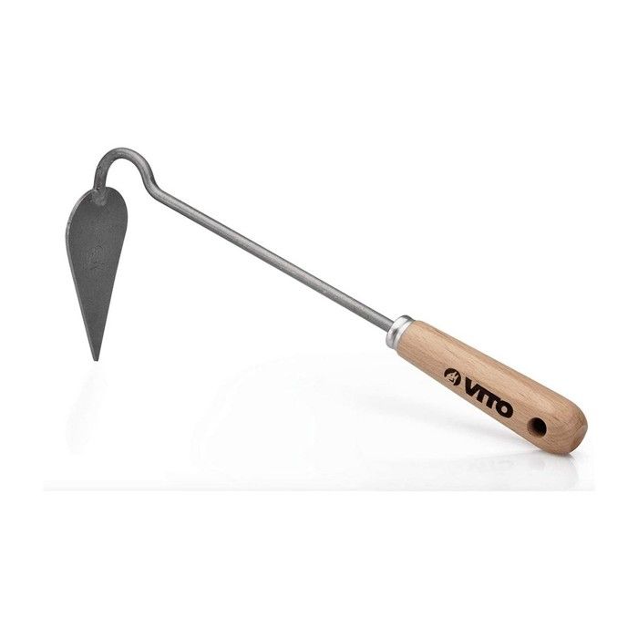 Kit 9 outils de jardin Manche bois Hêtre Inox et Fer forgés à la main  VITO