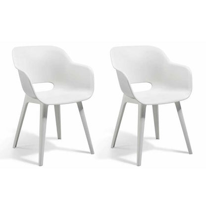Chaises de jardin - KETER - AKOLA - Lot de 2 en résine - Gris olive - Dossier ergonomique