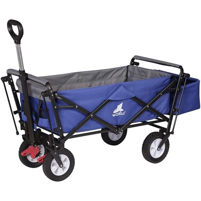 Chariot de manutention pliable WOLTU - capacité de charge 80kg - Anthracite
