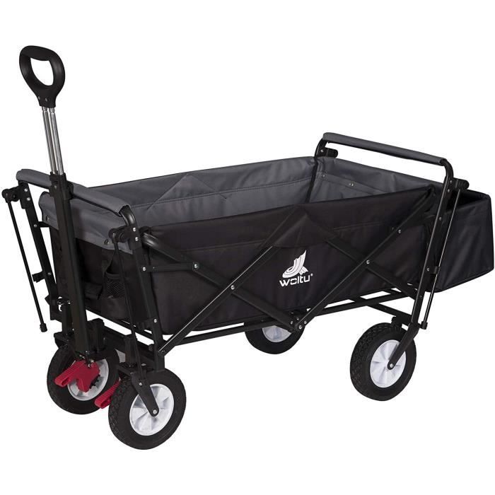 Chariot de manutention pliable WOLTU - capacité de charge 80kg - Anthracite