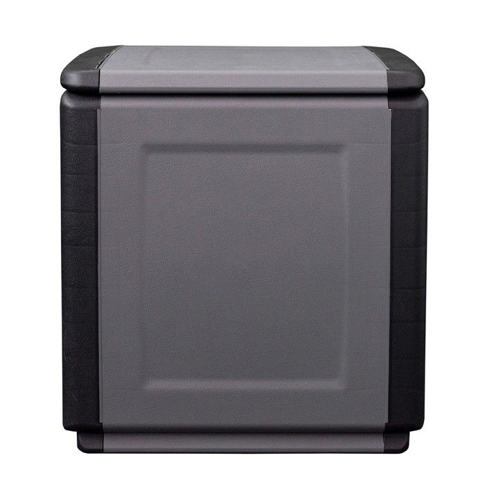 Coffre de rangement 330L Gris/Noir 138 x 53 x H57cm Poignées de transport polypropylène INTEC