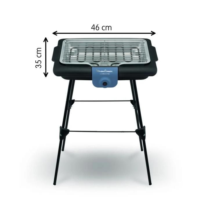 MOULINEX BBQ ELECTRIQUE BG135812 ACCESSIMO PIEDS 2100 W GRILLE AMOVIBLE