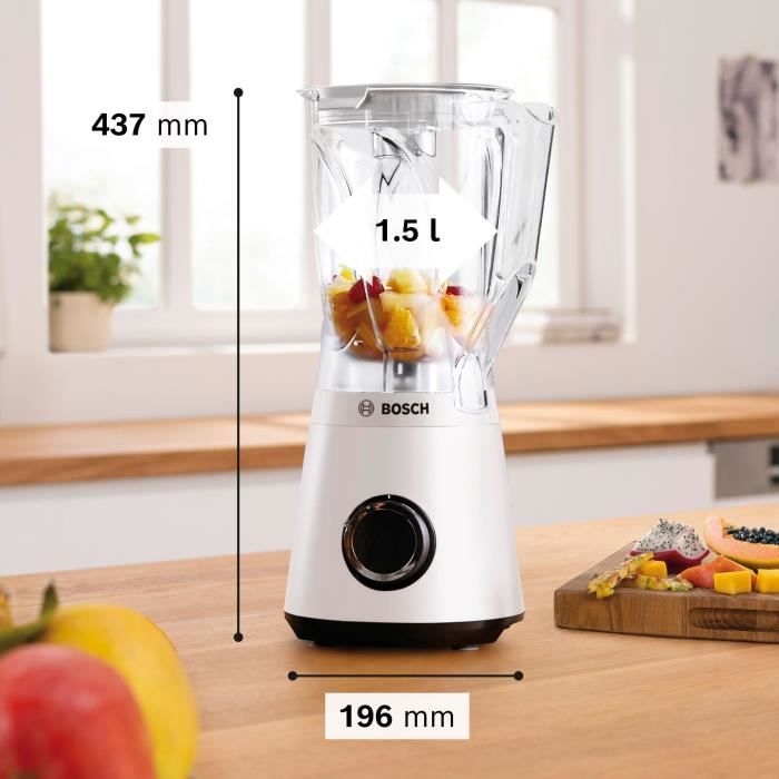 Blender sous vide 2-en-1 - BOSCH - VitaPower Série 8 MMBV625M - 1000 W - Inox / Noir