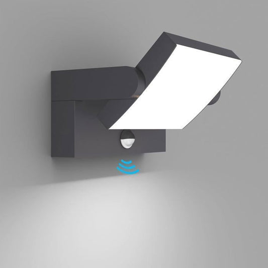Appliques murales d’extérieur - Klighten - Avec capteur de mouvement - 6000K Lumière blanche froide - 24W - Aanthracite