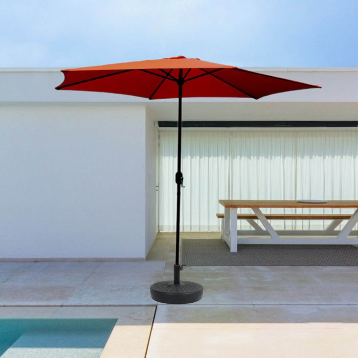 PORTOFINO - Parasol droit rond Ø 3 m terracotta