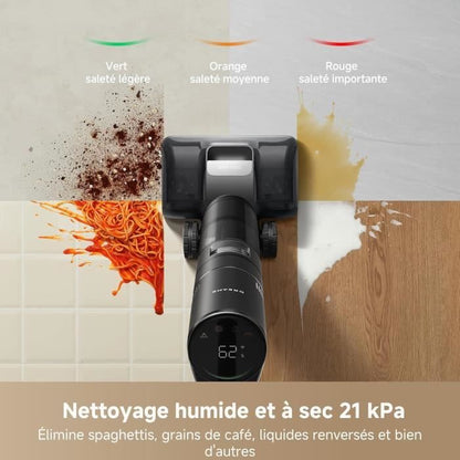 ASPIRATEUR Balai Aspirateur Laveur DREAME H12 Pro FlexReach, porte  Plat  180,schage 5 Min,18 kPa,Nettoyage Deux Bords