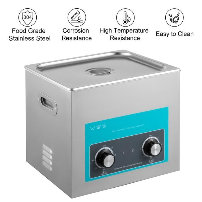 Nettoyeur à Ultrasons 6,5 L - VEVOR - Minuterie Chauffage 80℃