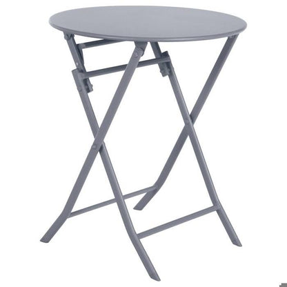 Table de jardin pliante ronde "Greensboro" vert olive 2 places en acier traité époxy - Hespéride