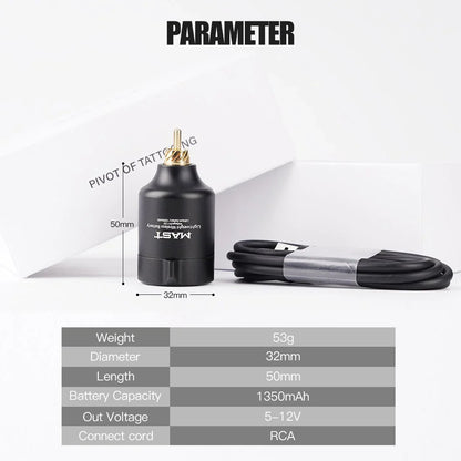 Fuente de alimentación inalámbrica para tatuajes Dragonhawk T1