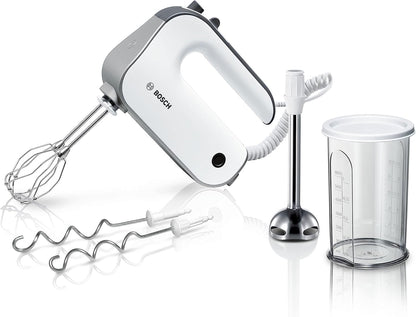 Bosch Electroménager - MFQ4980B Mixeur main, 5 vitesses + turbo, moteur puissant 850 W, fouets à microbilles, poignée soft touch, Noir