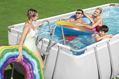 Bestway Ensemble de piscine rectangulaire Power Steel 404x201x100 cm