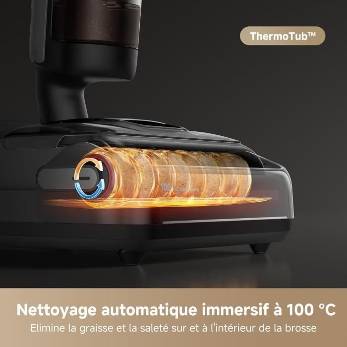 ASPIRATEUR Balai Aspirateur Laveur DREAME H12 Pro FlexReach, porte  Plat  180,schage 5 Min,18 kPa,Nettoyage Deux Bords