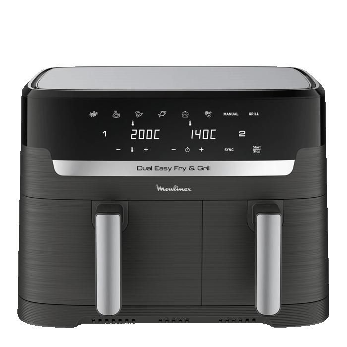 Moulinex Dual Easy Fry & Grill, Air fryer et gril, 8,3L, 2 tiroirs,8 programmes prédéfinis, EZ905B20