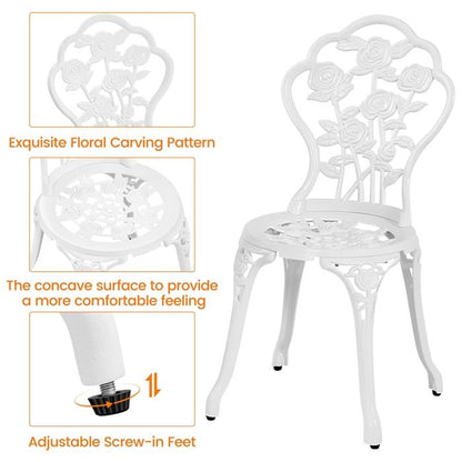 Yaheetech Ensemble de Table et Chaise Salon de Jardin Balcon Kit de Bistro 2 Chaise 1 Table en Alliage Aluminium Bronze