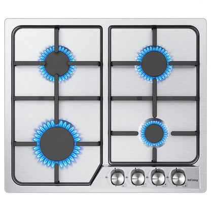 Plaque de Cuisson Gaz - ISEASY - 2 Feux - Inox - Encastrable - Allumage par Impulsion