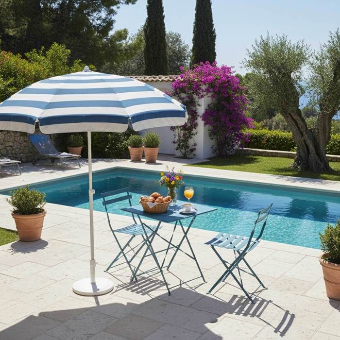 Table de jardin et 2 chaises acier 60 cm vert cactus Rome - Oviala